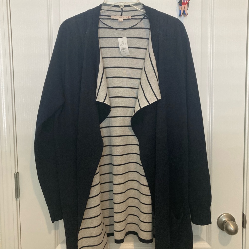 NWT - Ann Taylor Loft Waterfall Open Cardigan Jacket